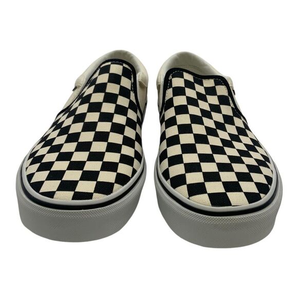 Vans Asher Slip-On Skate Shoes Black/Natural Checkerboard US Men's 10 - Picture 4 of 8